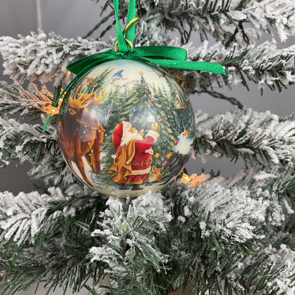 Christmas Ornament- Santa With Animals Christmas Ornament. -Cape Shore